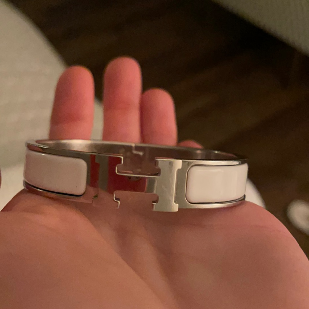 Hermes Clic H Bracelet White Size Pm